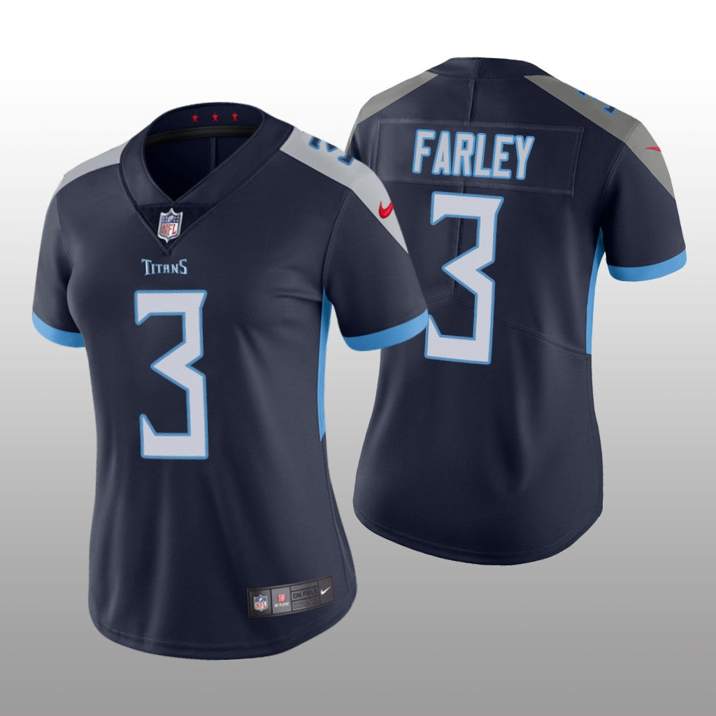 Tennessee Titans Caleb Farley Navy Jersey Vapor Limited Women's