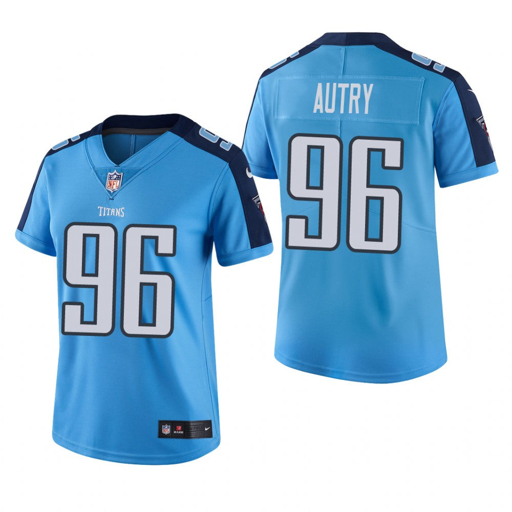 Tennessee Titans Denico Autry Light Blue Jersey Vapor Limited Women's