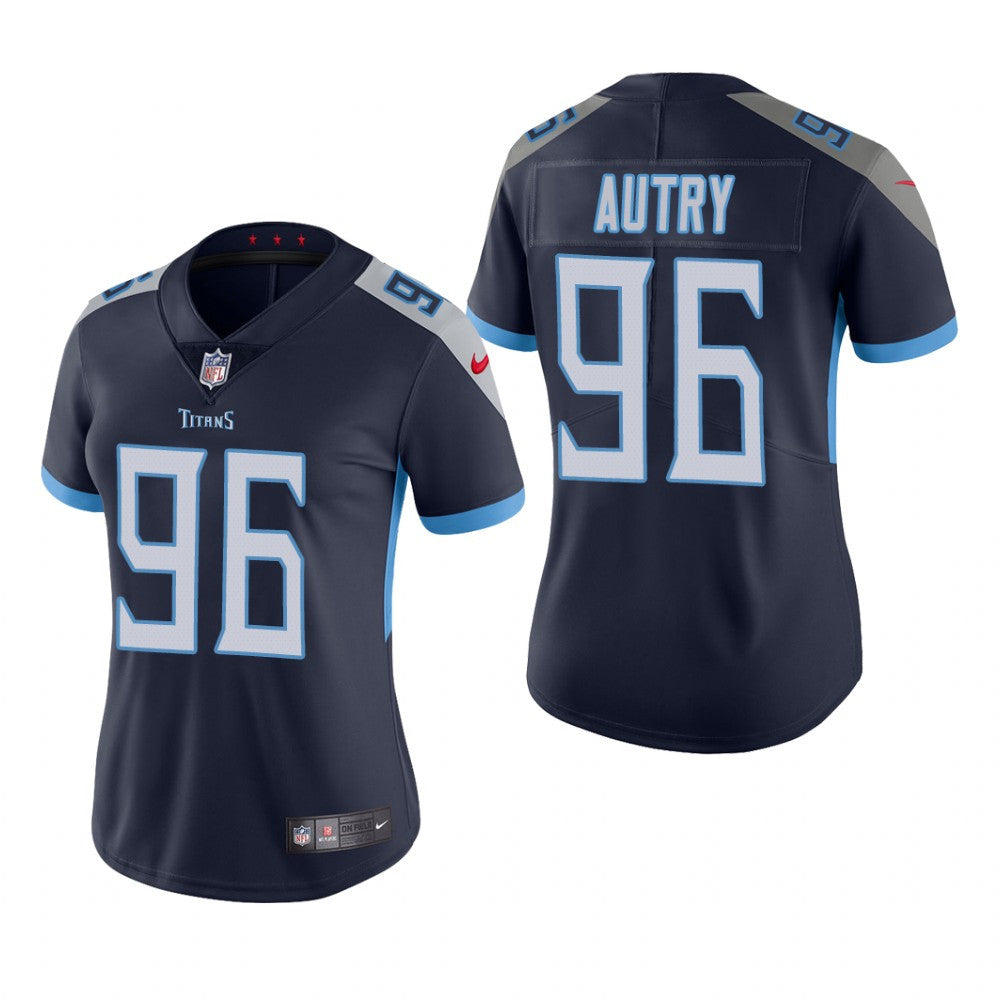 Tennessee Titans Denico Autry Navy Jersey Vapor Limited Women's