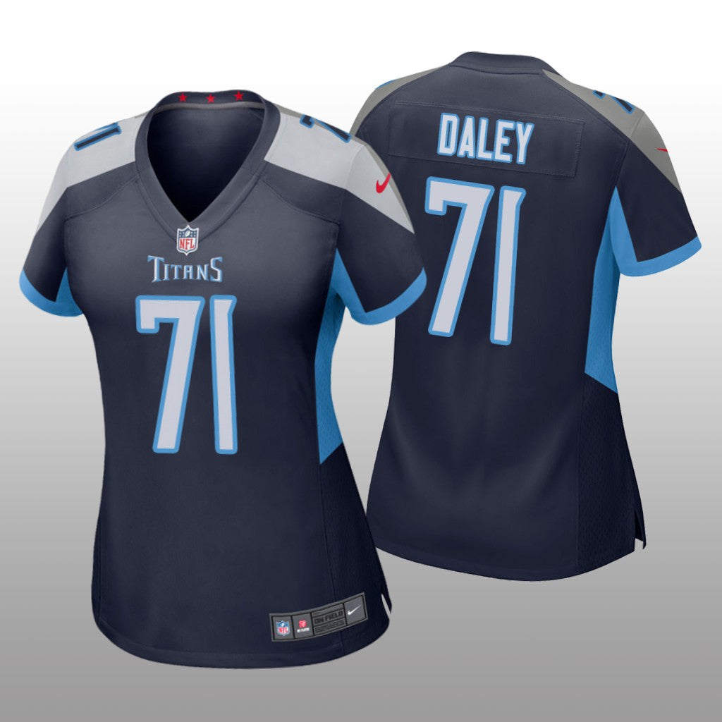 Tennessee Titans Dennis Daley Navy Jersey Game Women's