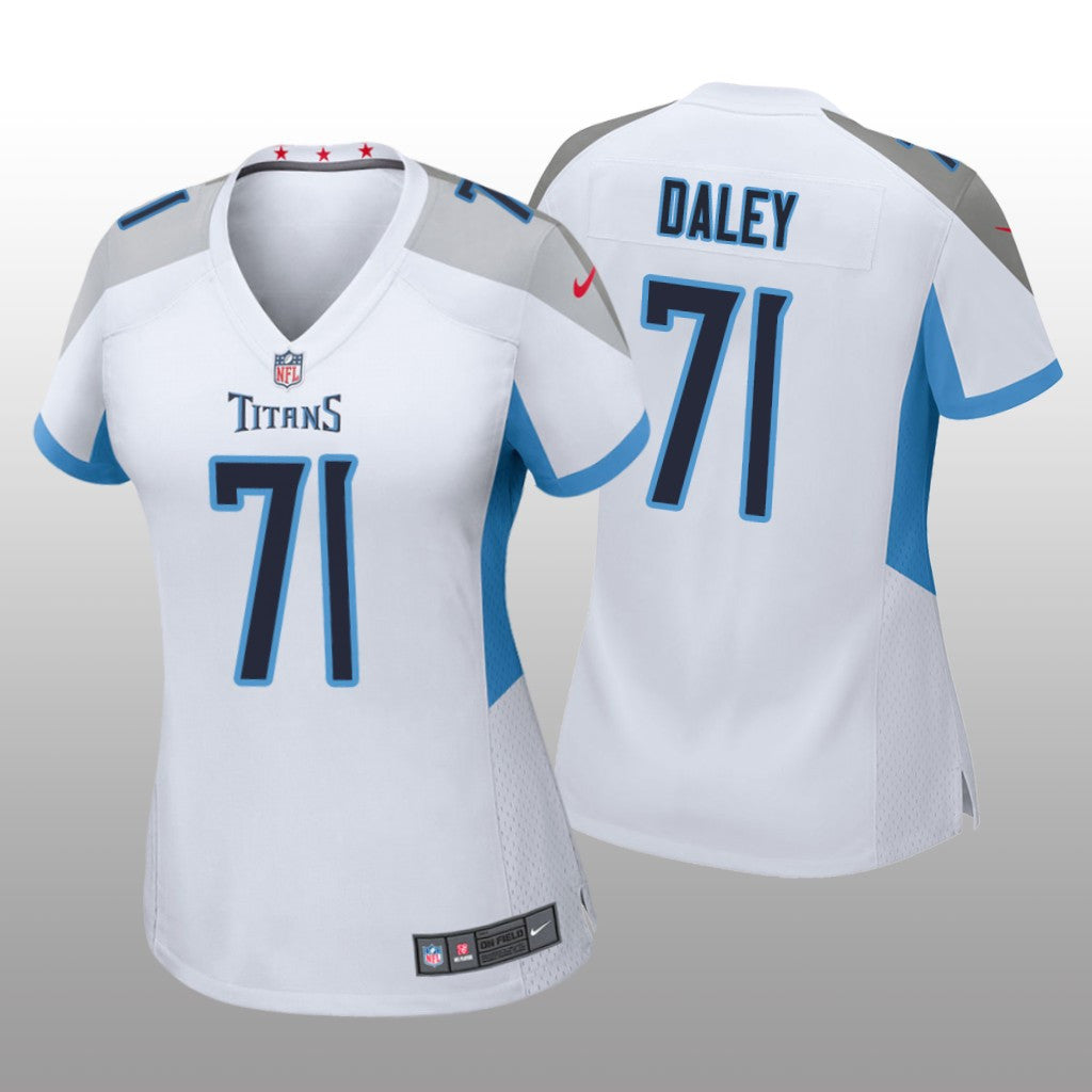 Tennessee Titans Dennis Daley White Jersey Game Women's