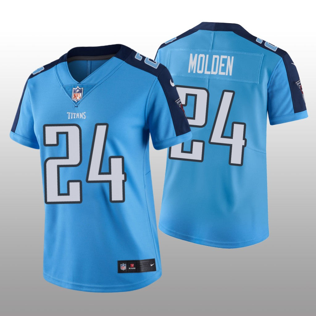 Tennessee Titans Elijah Molden Light Blue Jersey Vapor Limited Women's