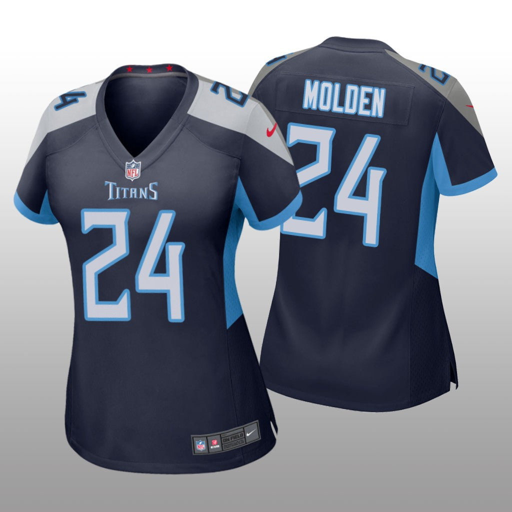 Tennessee Titans Elijah Molden Navy Jersey Game Women's