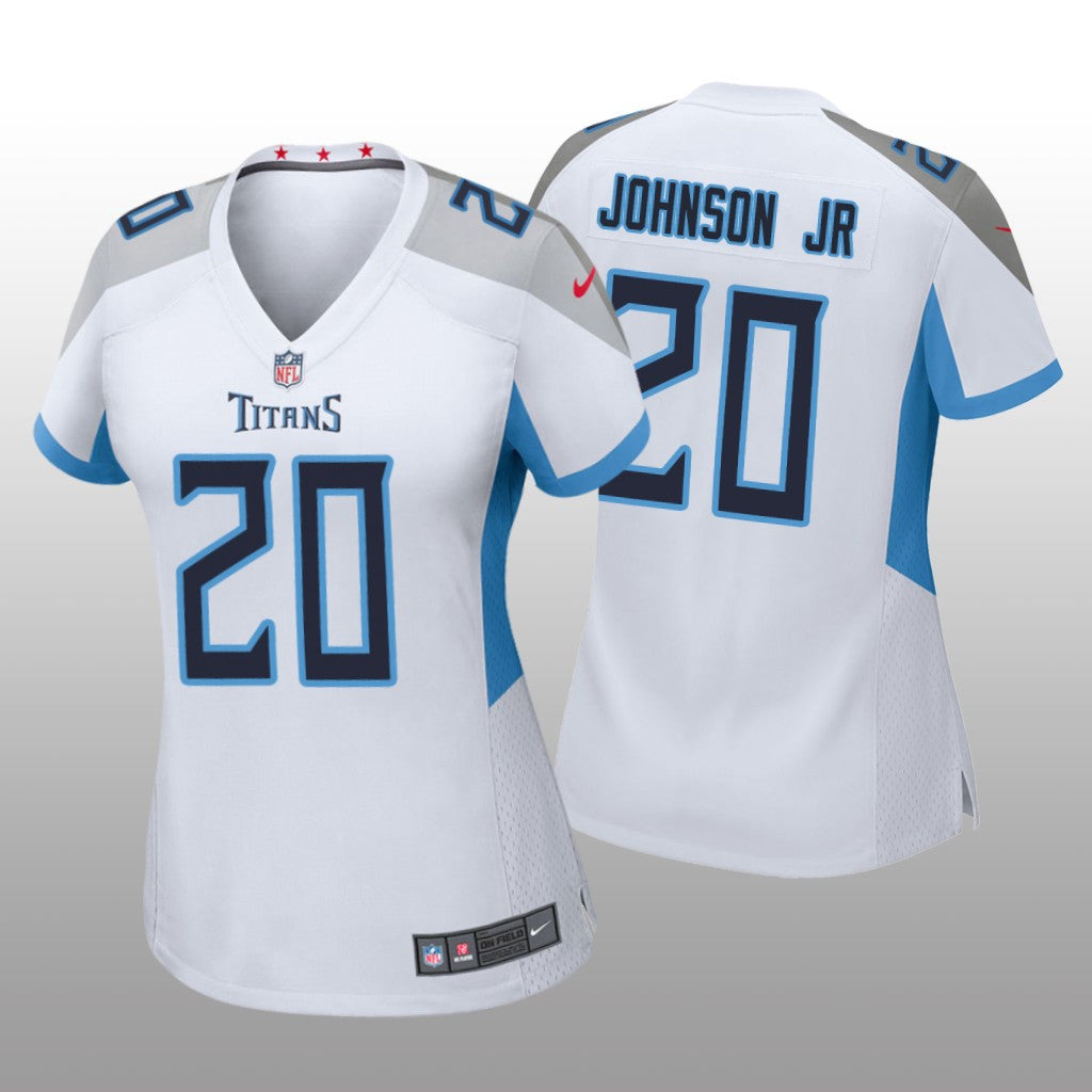 Tennessee Titans Lonnie Johnson Jr. White Jersey Game Women's