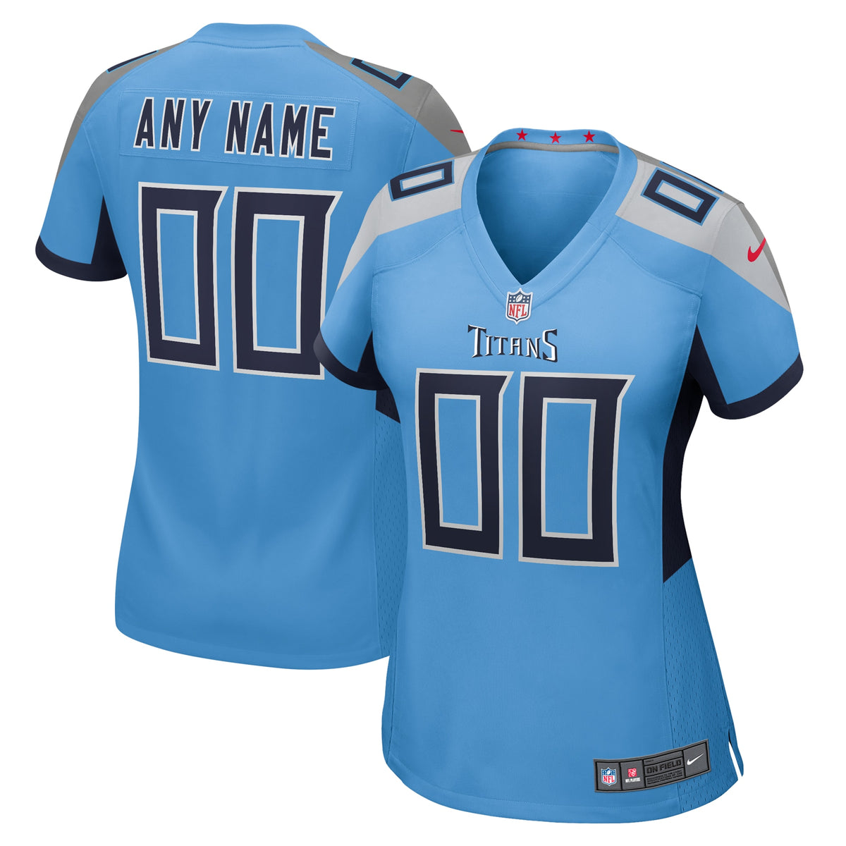 Tennessee Titans Nike Women's Alternate Custom Game Jersey Light Blue