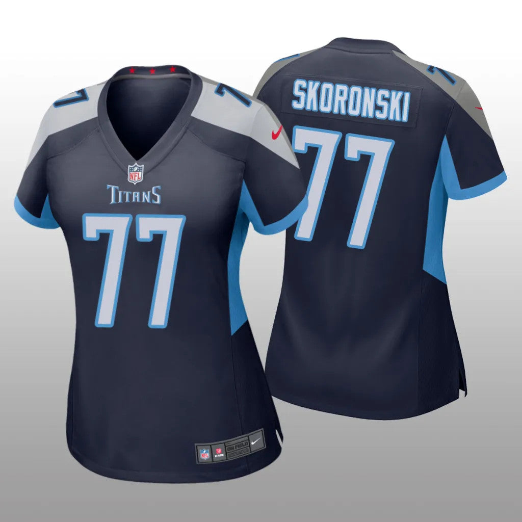 Tennessee Titans Peter Skoronski Navy Jersey Game Women's