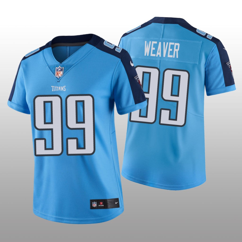 Tennessee Titans Rashad Weaver Light Blue Jersey Vapor Limited Women's