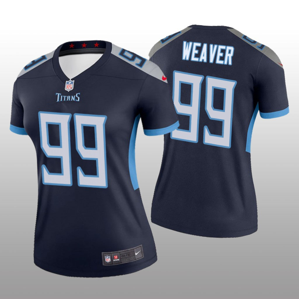 Tennessee Titans Rashad Weaver Navy Jersey Legend Women's