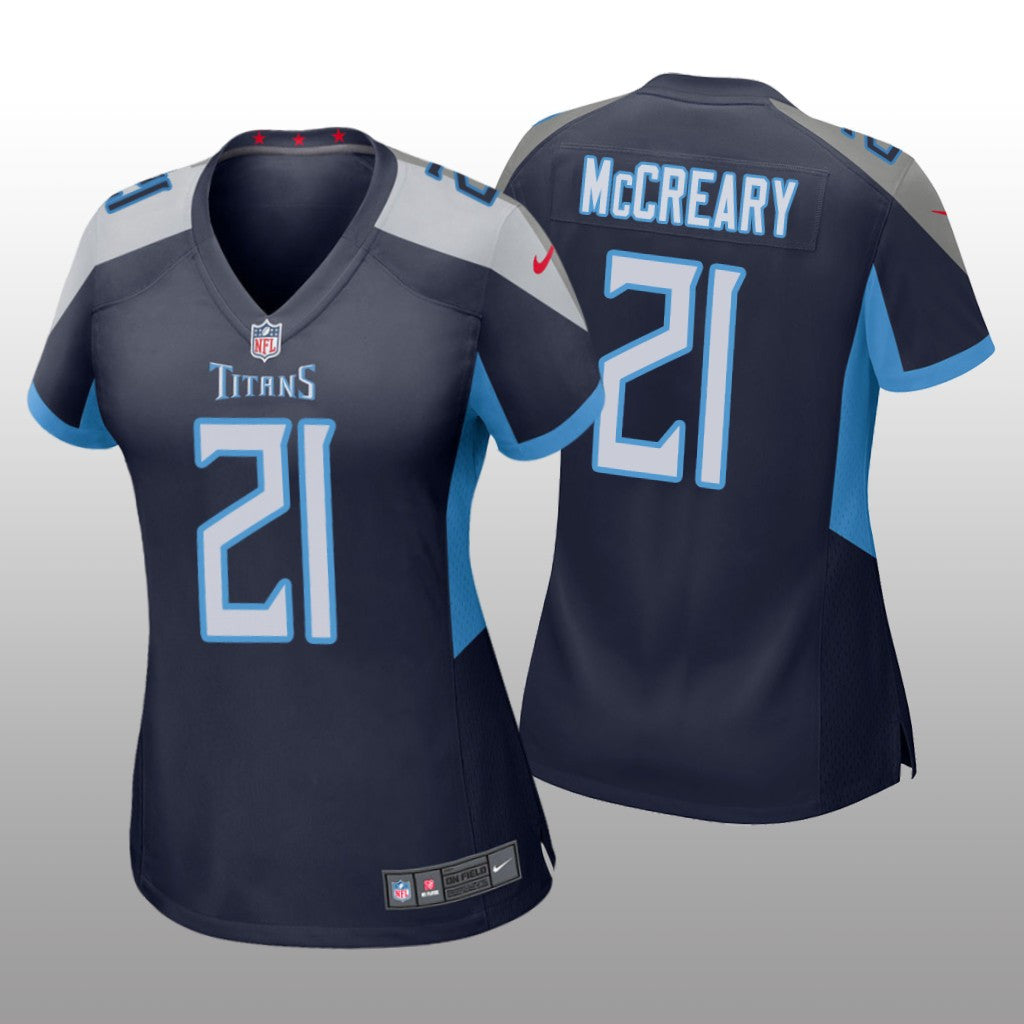 Tennessee Titans Roger McCreary Navy Jersey Game Women's