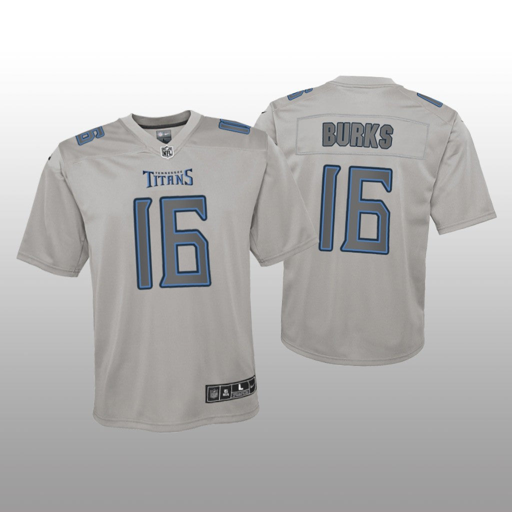 Tennessee Titans Treylon Burks Gray Jersey Atmosphere Fashion Game Youth