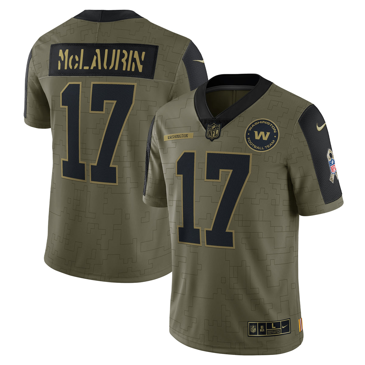 Terry McLaurin Washington Football Team Nike Salute To Service Limited Player Jersey Olive