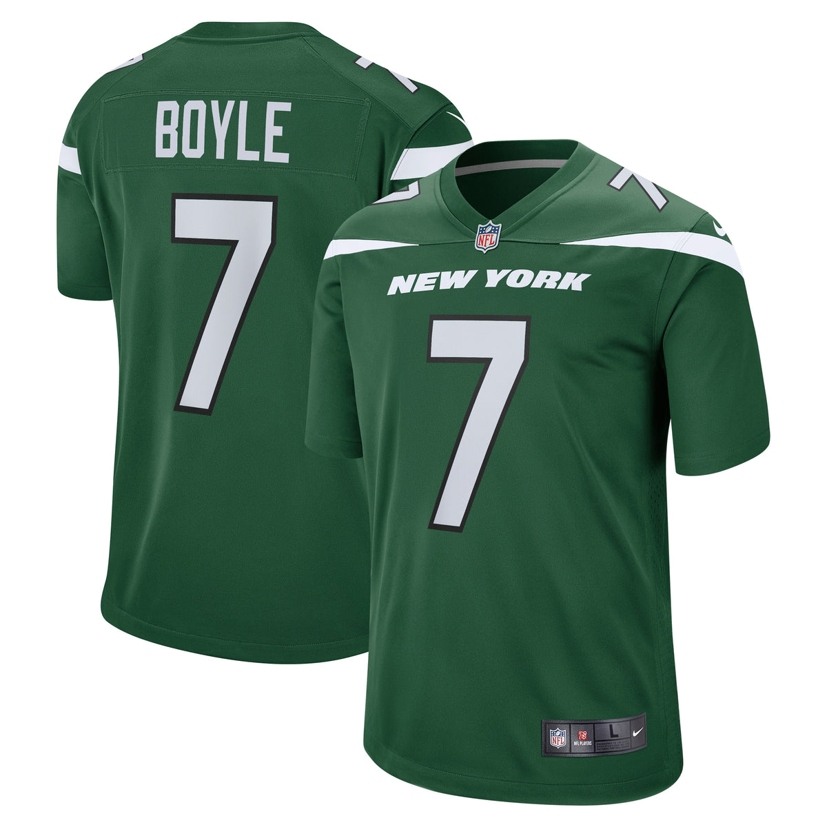 Tim Boyle New York Jets Nike Game Jersey Gotham Green