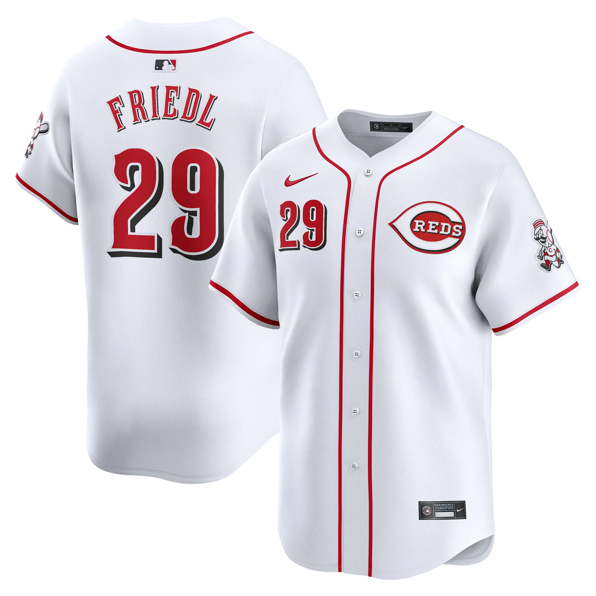 TJ Friedl Cincinnati Reds Nike Home Limited Player Jersey White