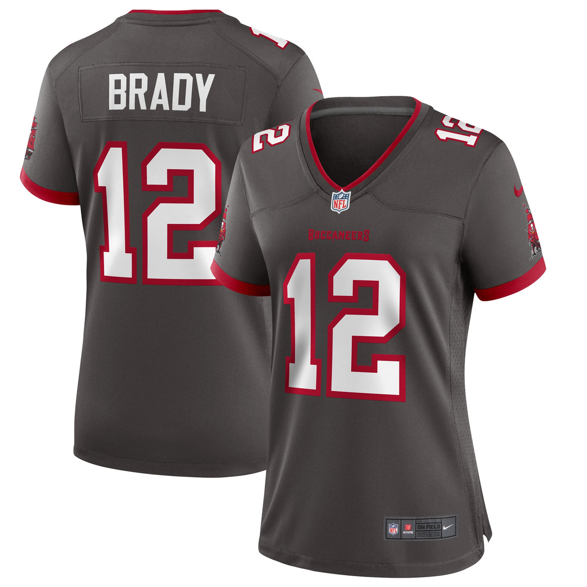 Tom Brady Tampa Bay Buccaneers Nike Women's Alternate Game Jersey Pewter