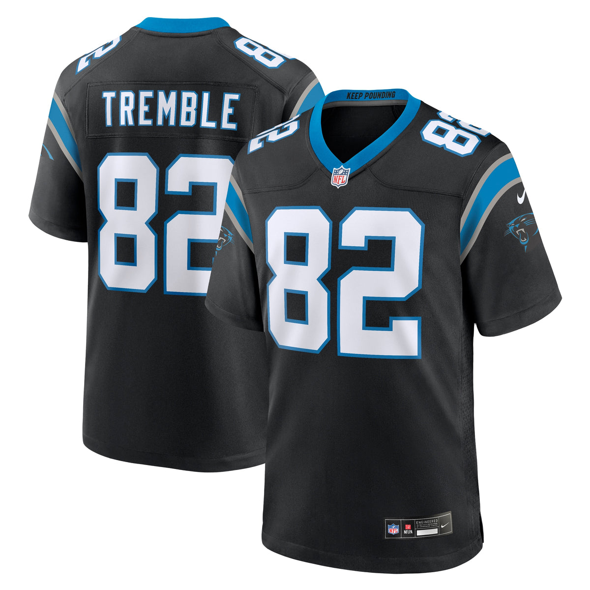 Tommy Tremble Carolina Panthers Nike Team Game Jersey Black