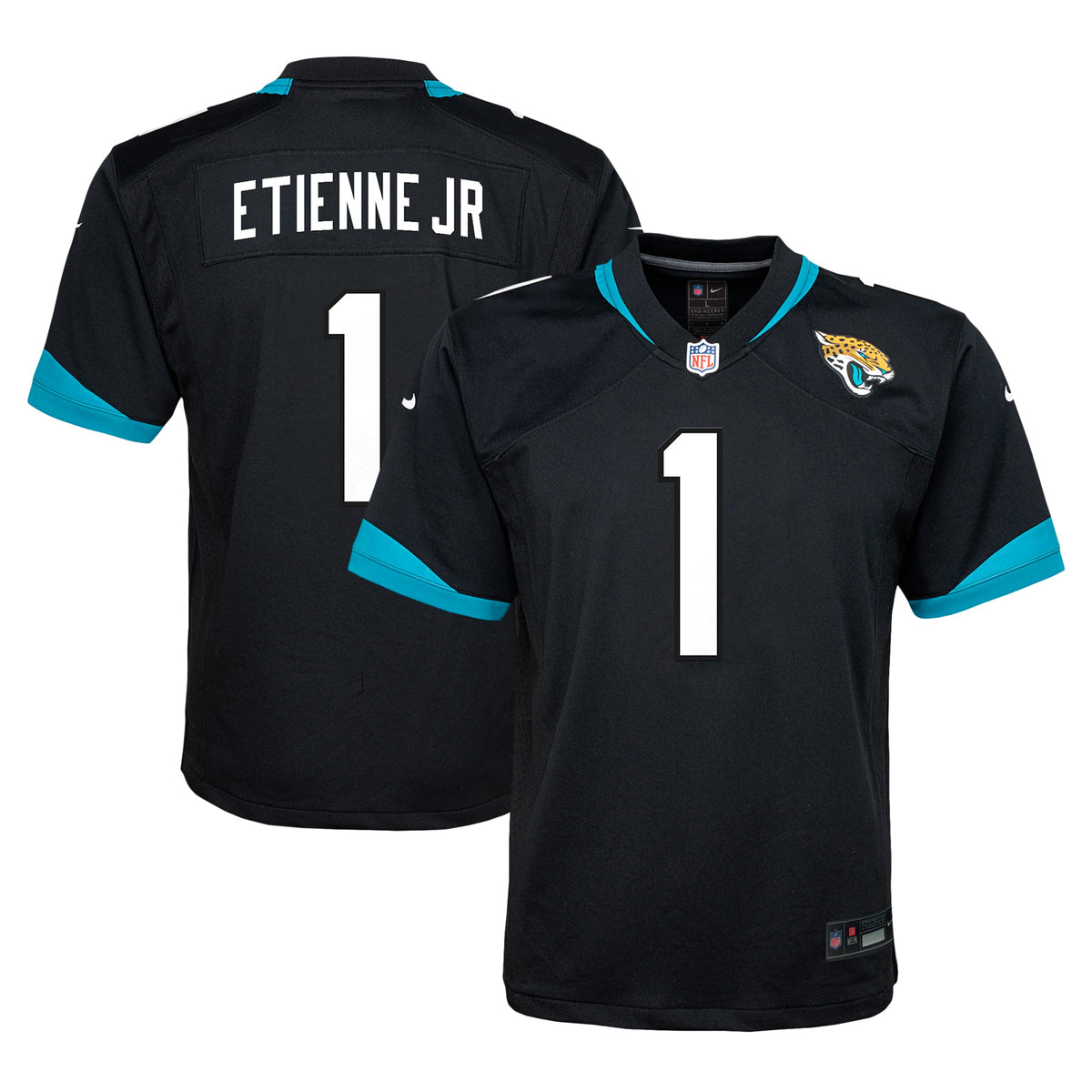 Travis Etienne Jacksonville Jaguars Nike Youth Alternate Player Game Jersey Black