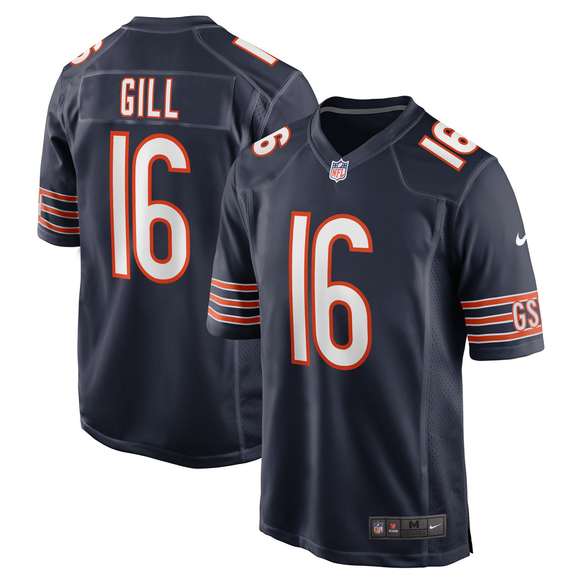 Trenton Gill Chicago Bears Nike Game Player Jersey Navy