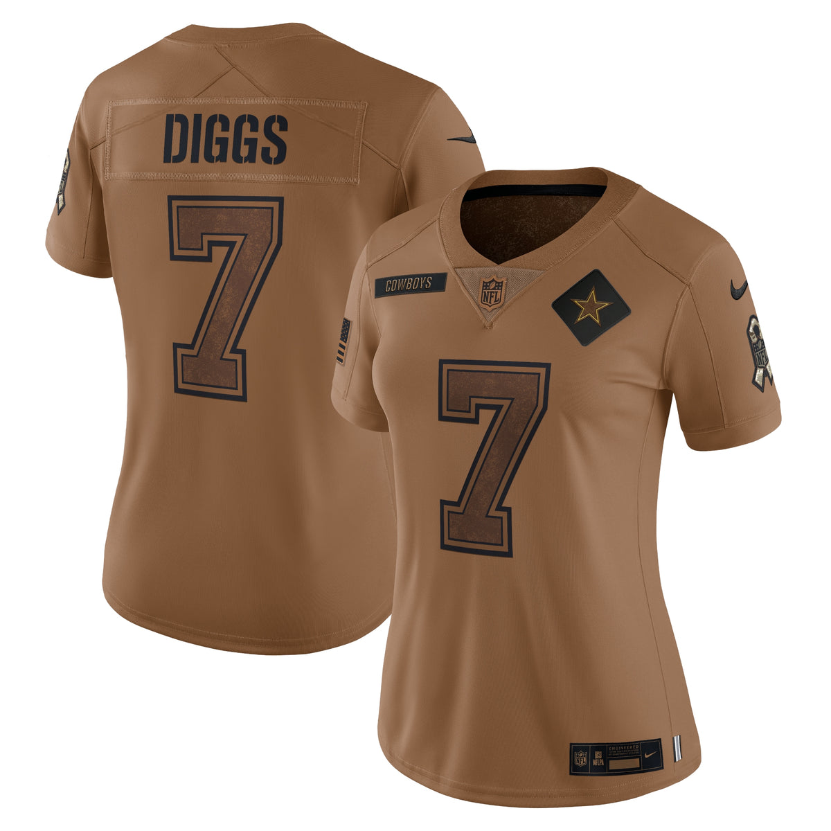 Trevon Diggs Dallas Cowboys Nike Women's 2023 Salute To Service Limited Jersey Brown