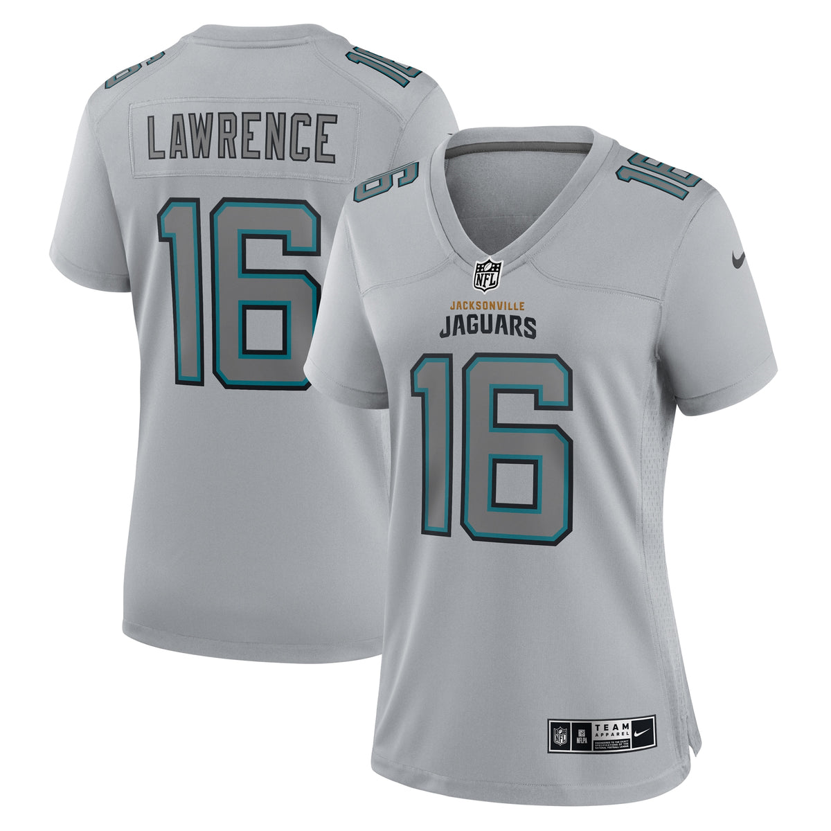 Trevor Lawrence Jacksonville Jaguars Nike Women's Atmosphere Fashion Game Jersey Gray