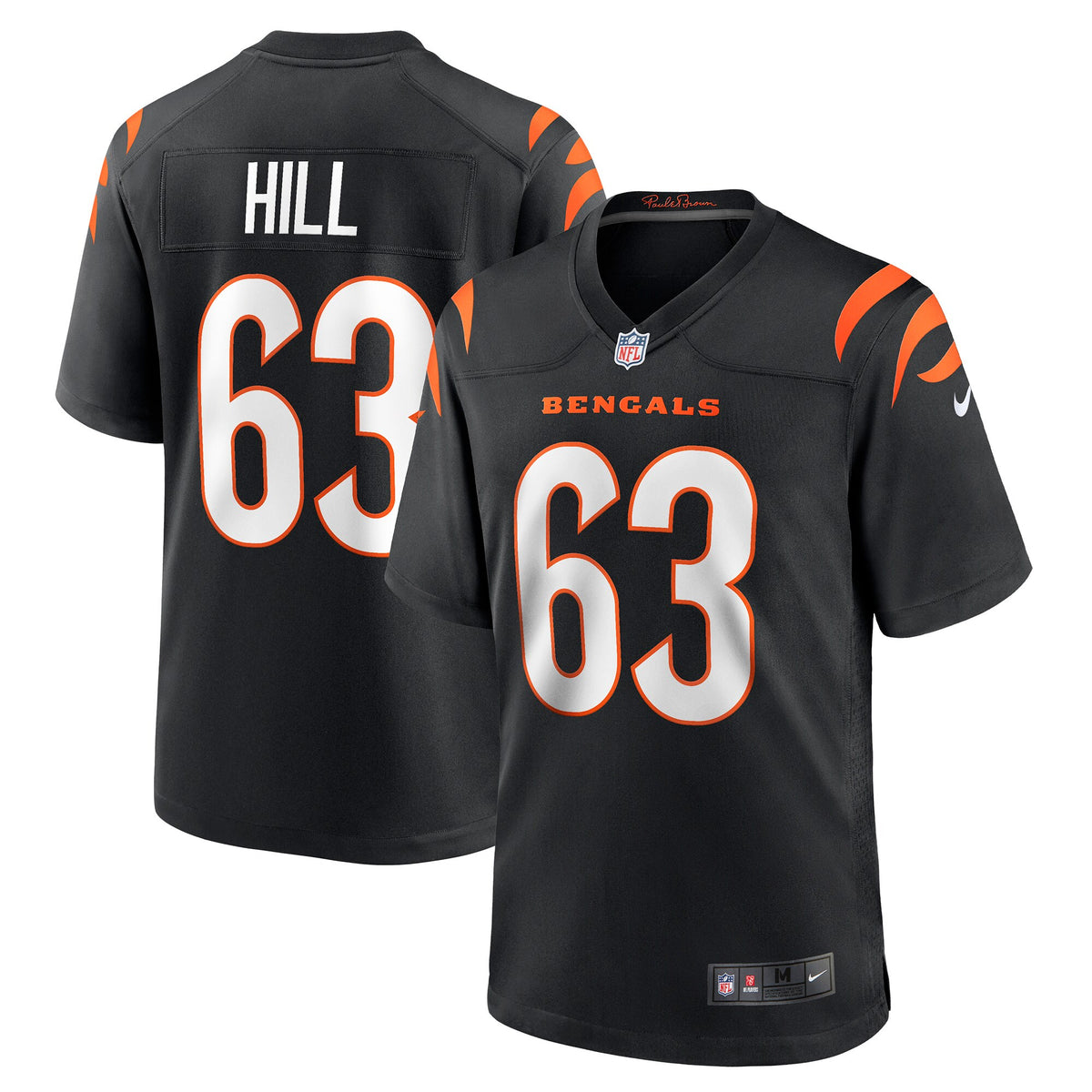 Trey Hill Cincinnati Bengals Nike Game Jersey Black