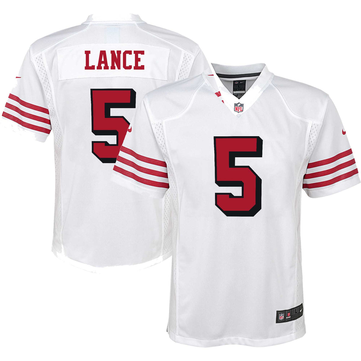 Trey Lance San Francisco 49ers Nike Youth Game Jersey White