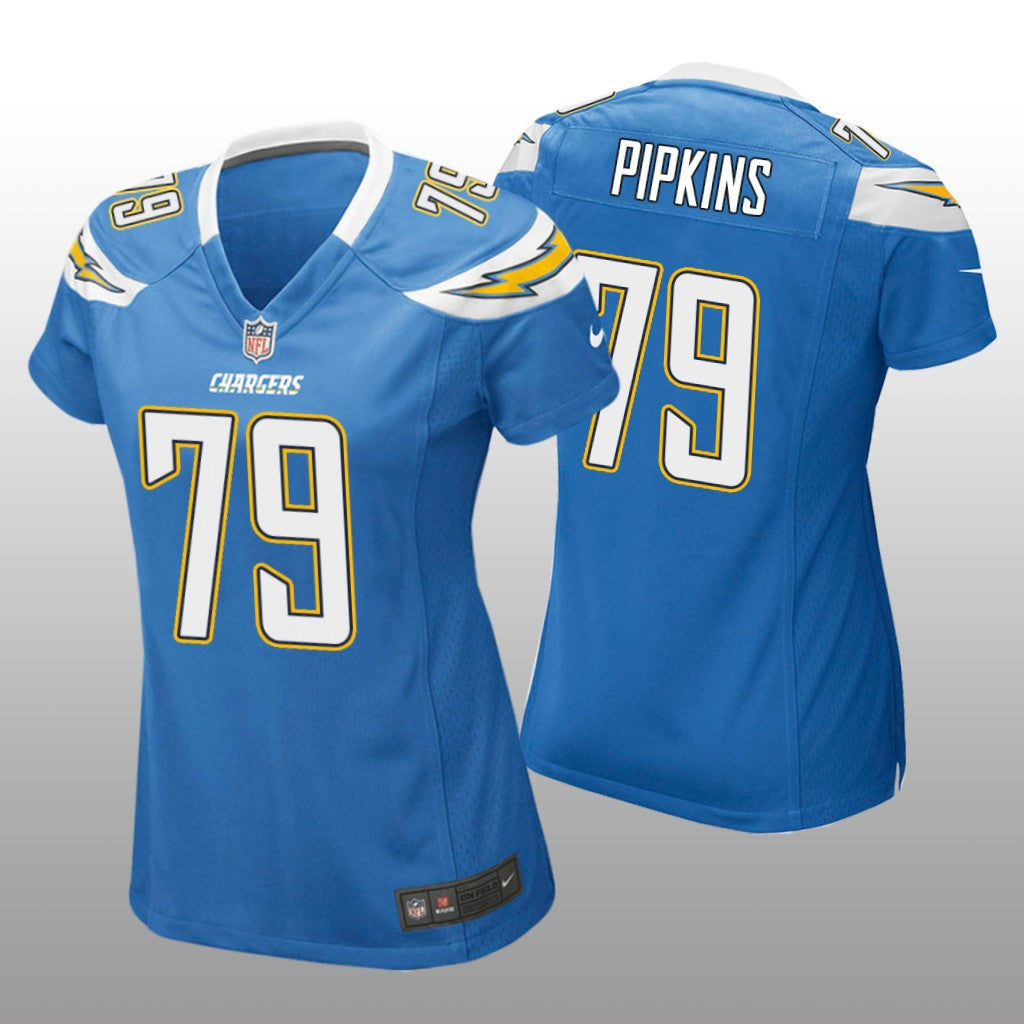 Trey Pipkins Los Angeles Chargers Light Blue Draft Game Jersey