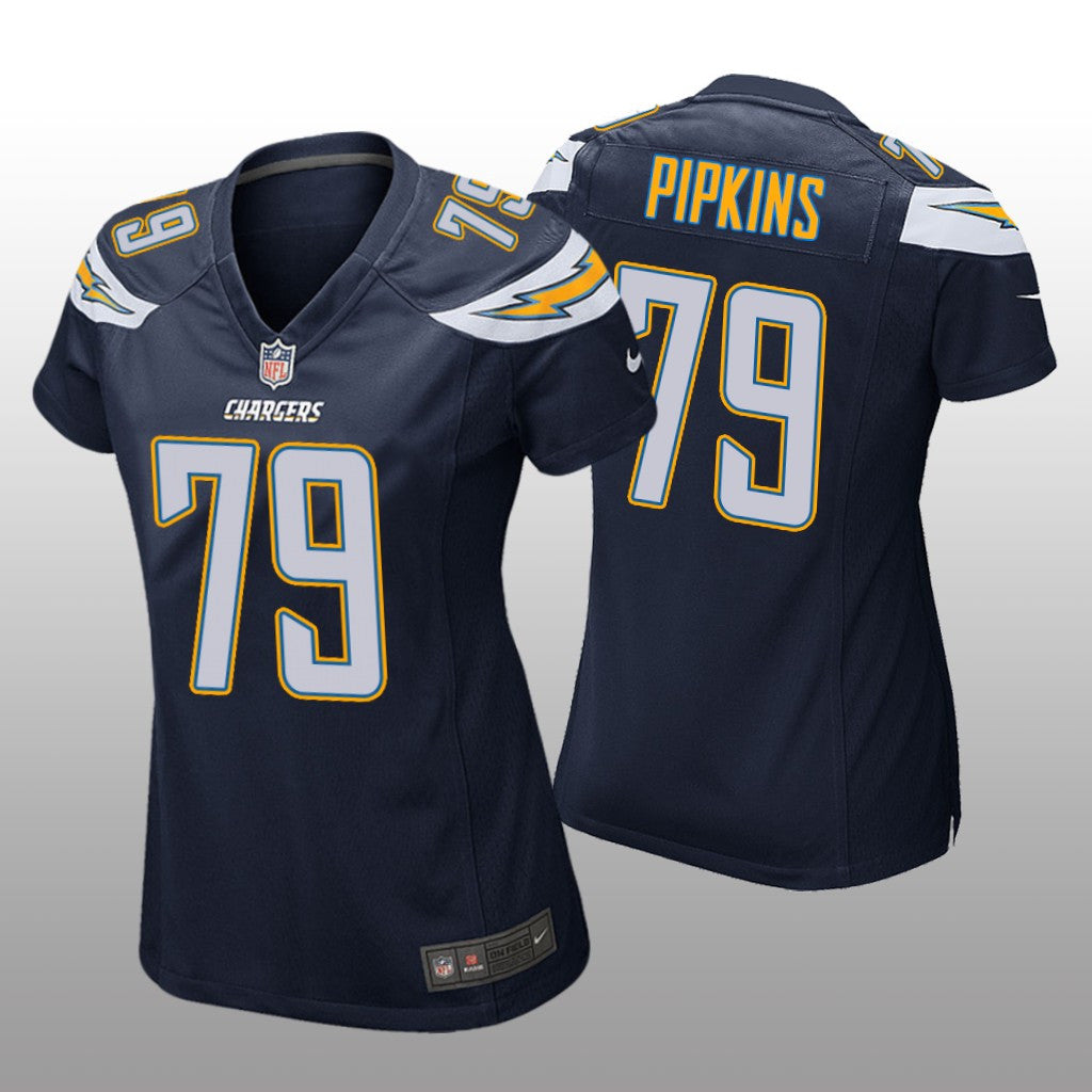 Trey Pipkins Los Angeles Chargers Navy Draft Game Jersey