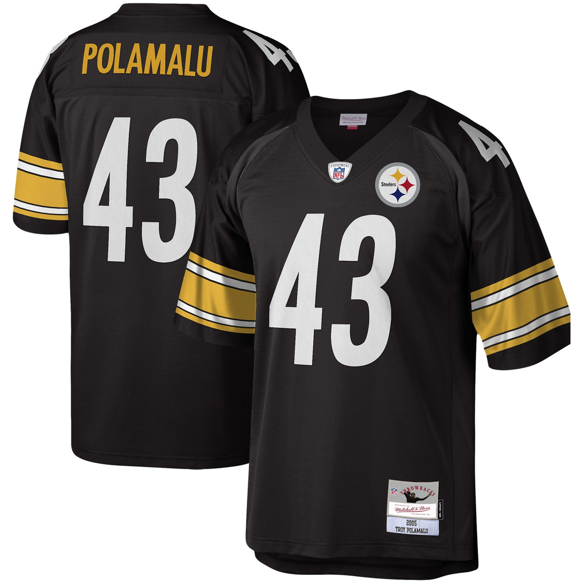 Troy Polamalu Pittsburgh Steelers Mitchell Ness Legacy Replica Jersey Black