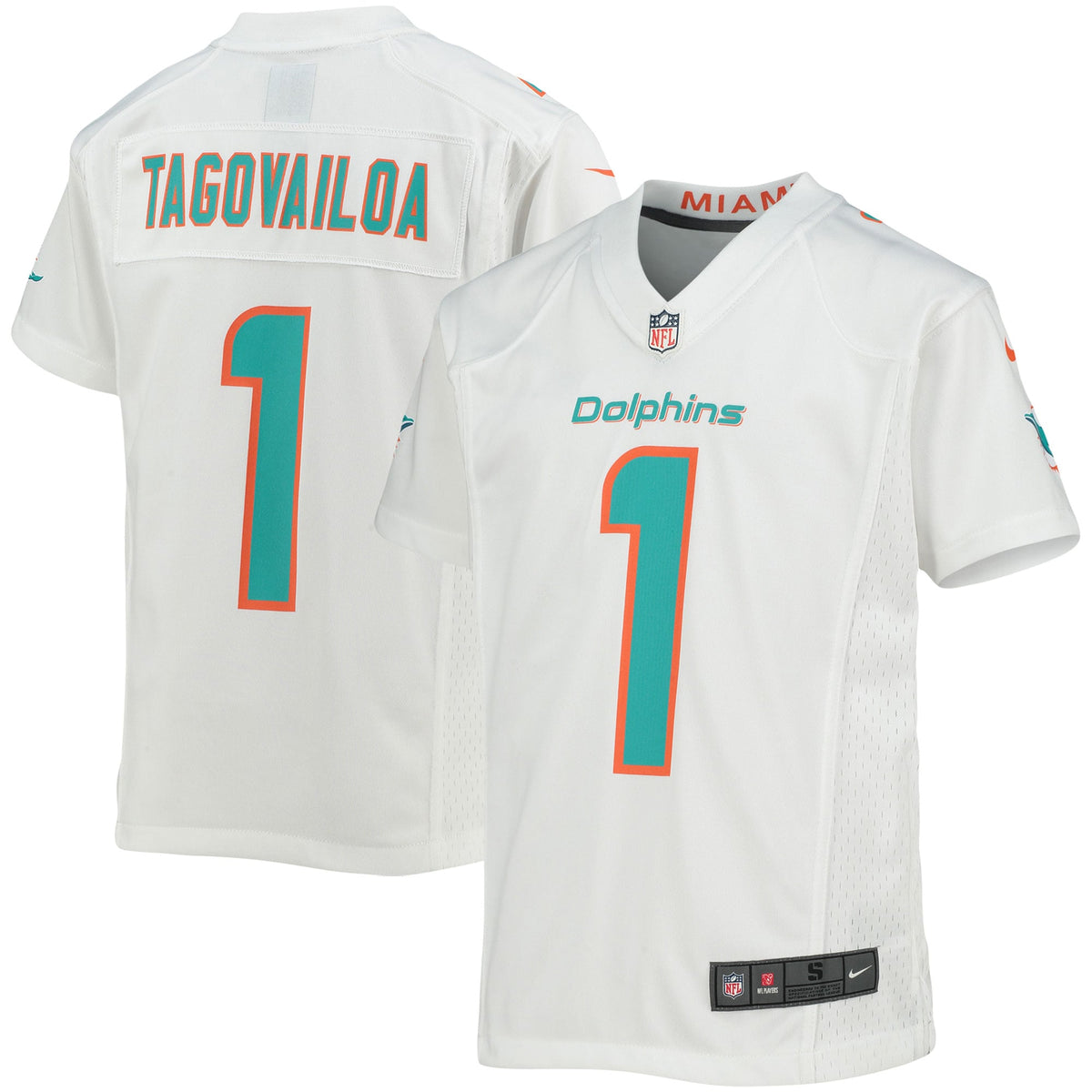 Tua Tagovailoa Miami Dolphins Nike Youth Game Jersey White