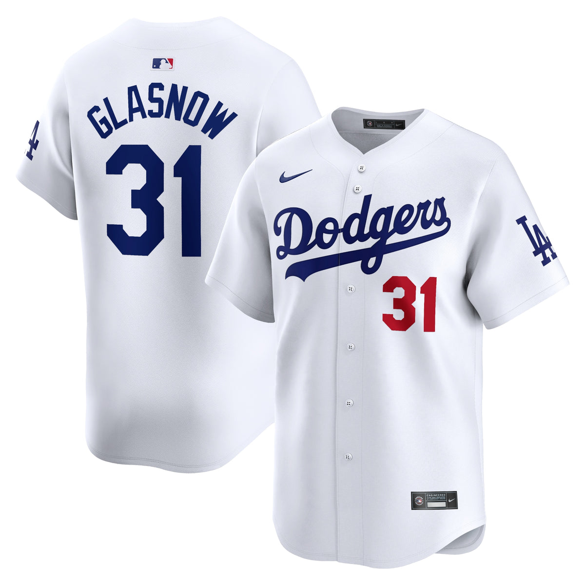 Tyler Glasnow Los Angeles Dodgers Nike Home Limited Player Jersey White