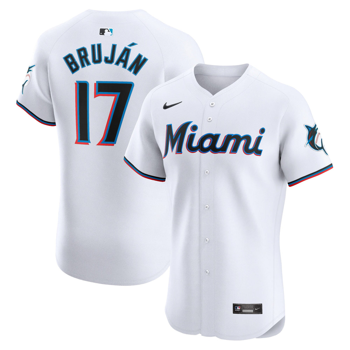 Vidal Brujan Miami Marlins Nike Home Elite Player Jersey White