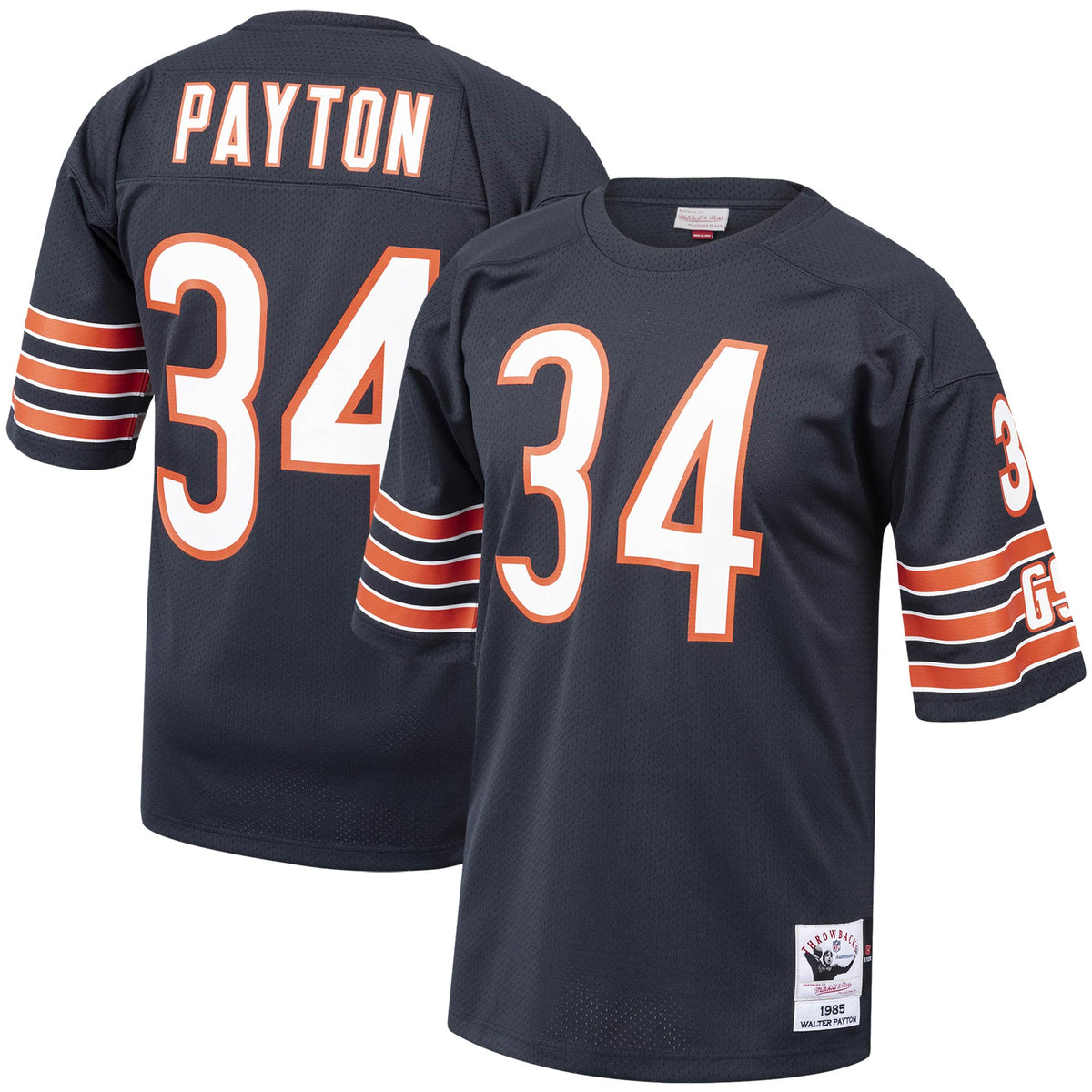Walter Payton Chicago Bears 1985 Mitchell Ness Authentic Throwback Retired Player Jersey Navy