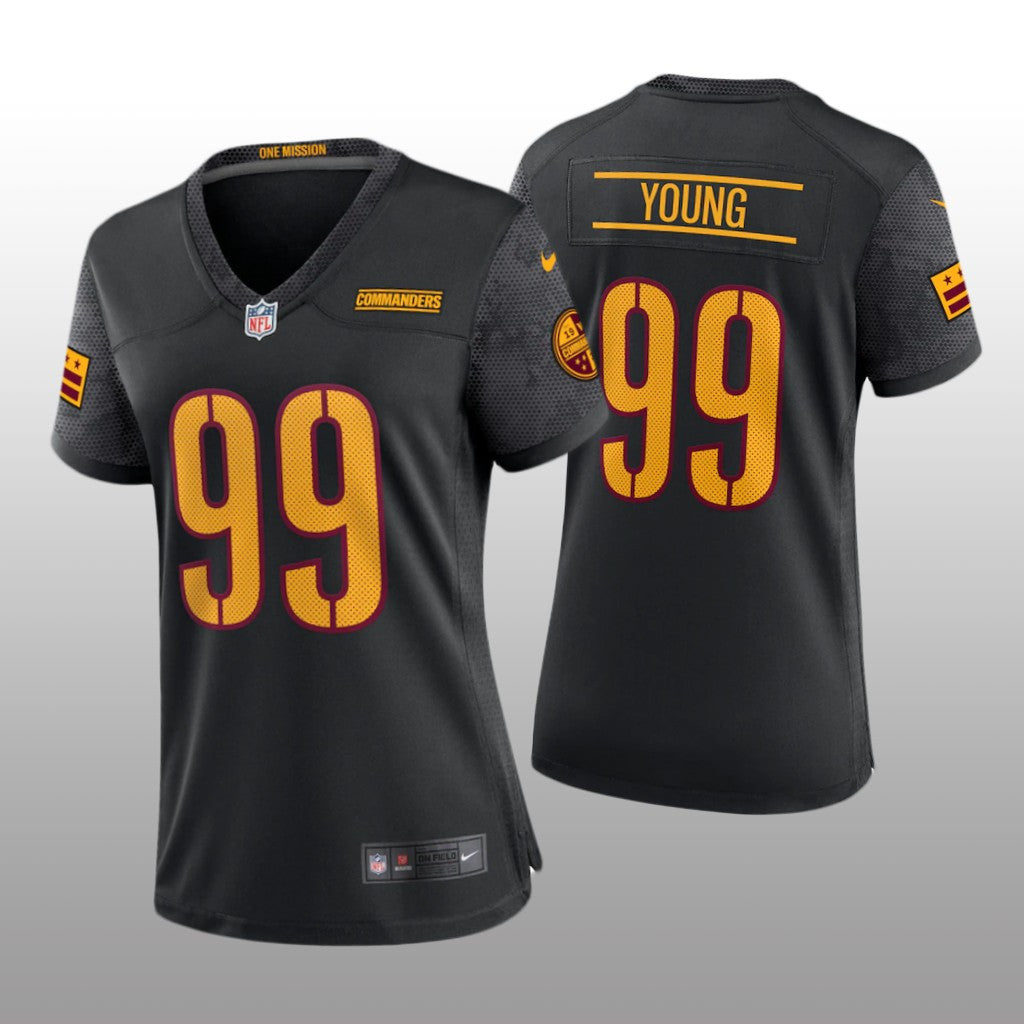 Washington Commanders Chase Young Black Jersey Alternate Game Women's