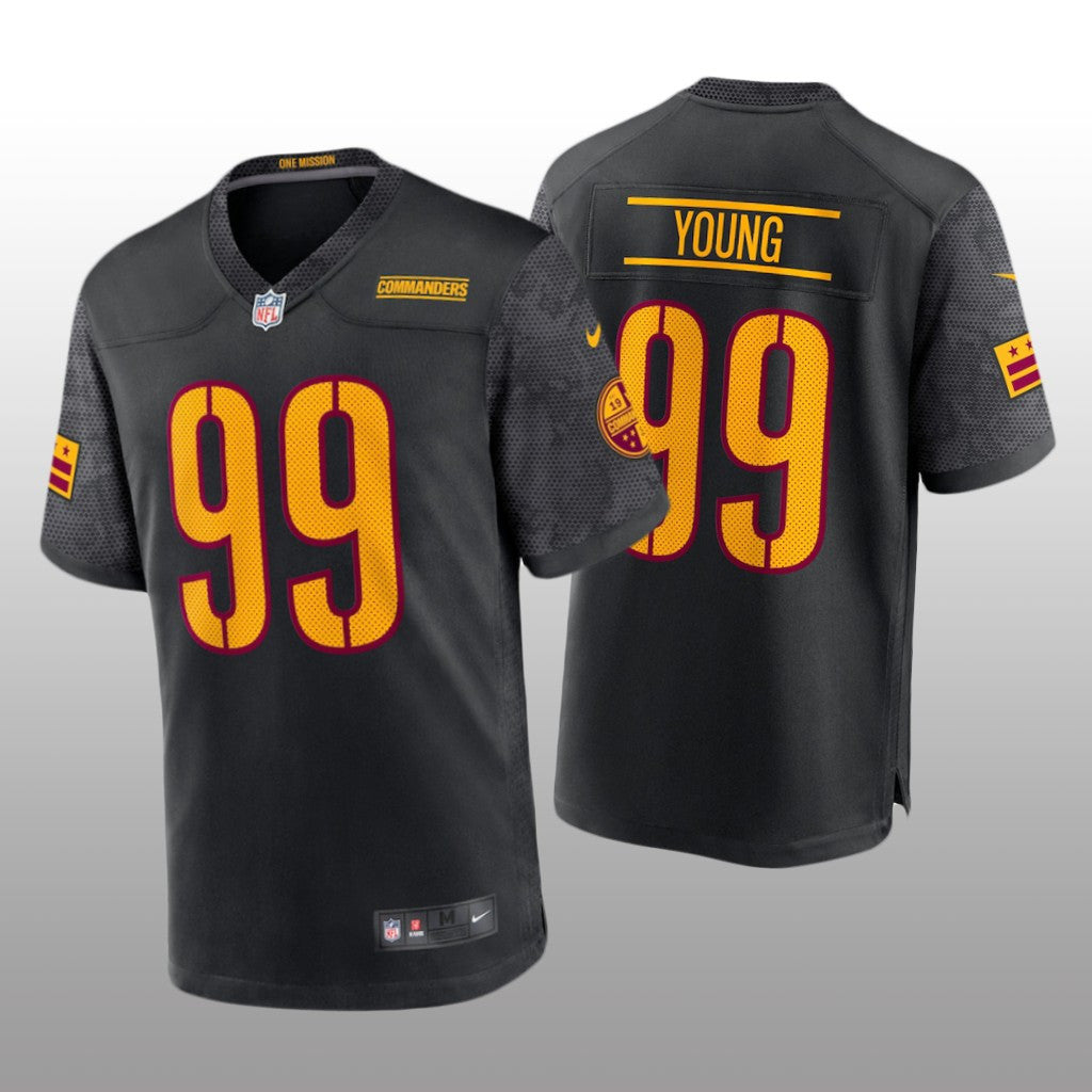 Washington Commanders Chase Young Black Jersey Alternate Game Youth