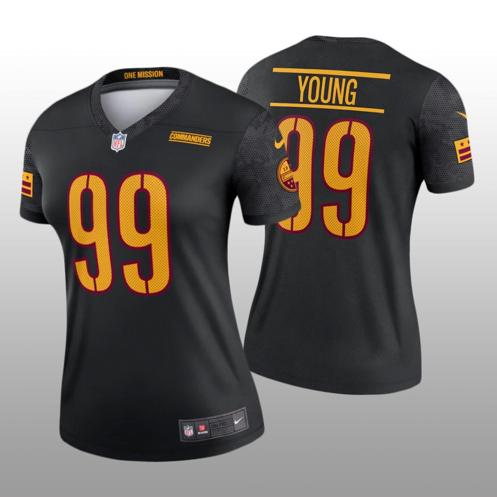 Washington Commanders Chase Young Black Jersey Legend Women's