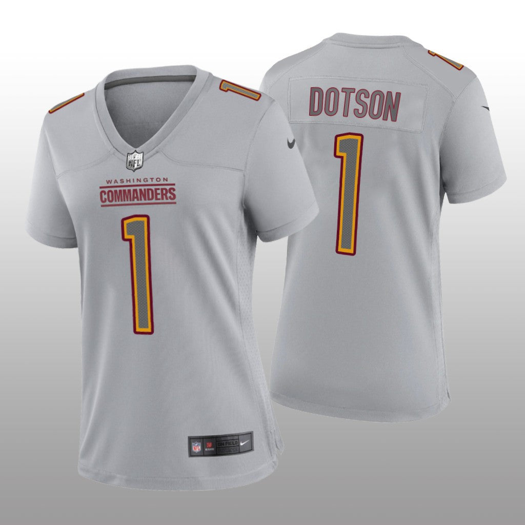 Washington Commanders Jahan Dotson Gray Jersey Atmosphere Fashion Game Women's