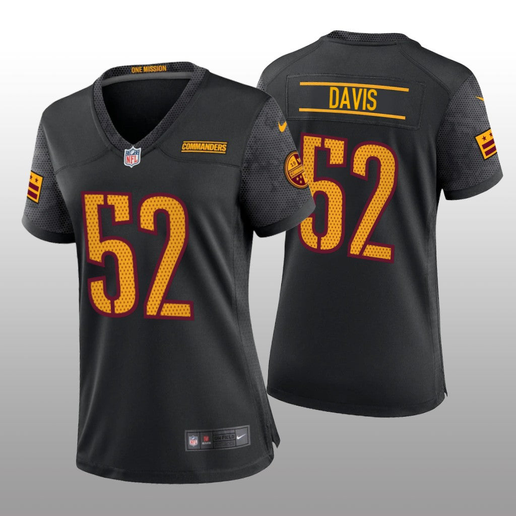 Washington Commanders Jamin Davis Black Jersey Alternate Game Women's