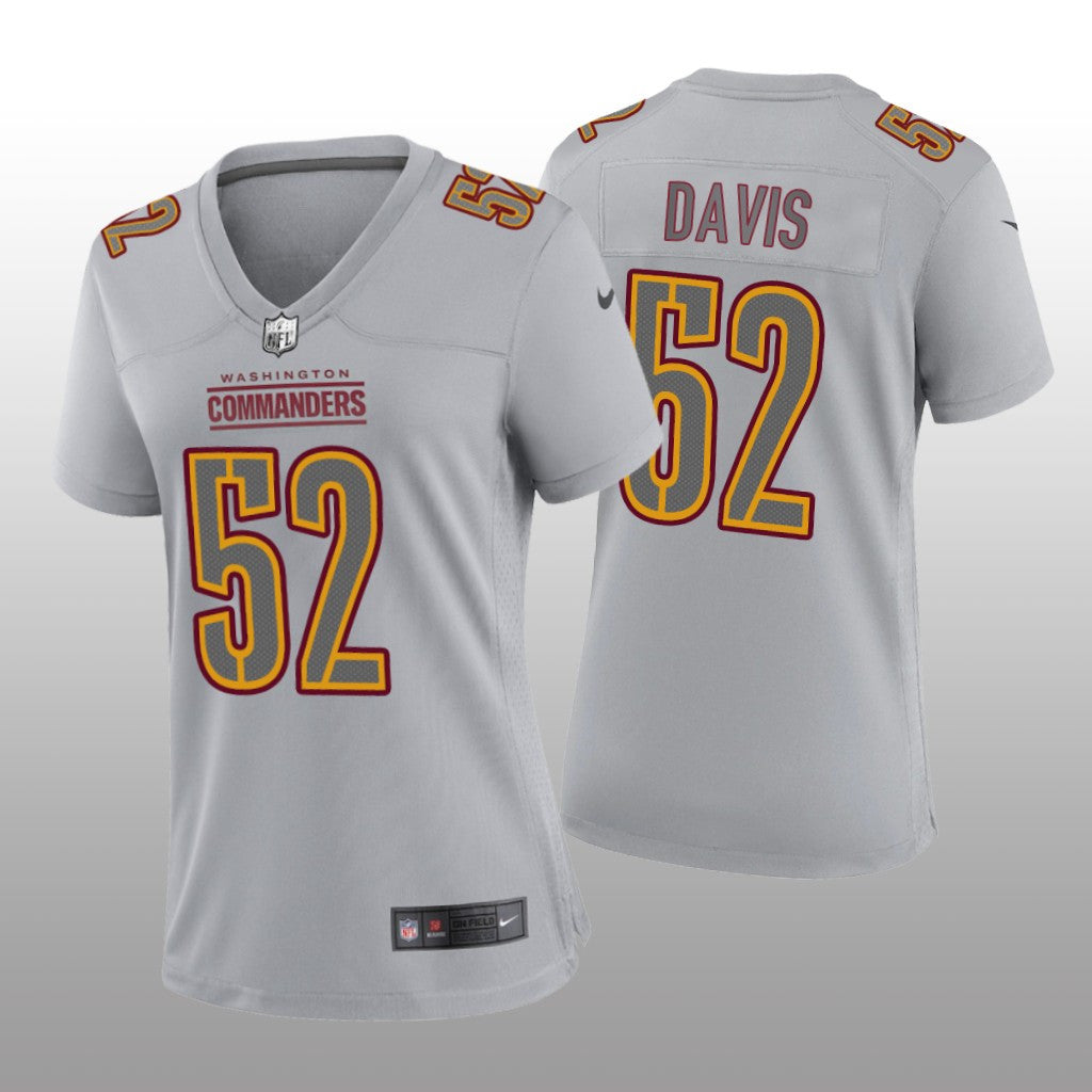 Washington Commanders Jamin Davis Gray Jersey Atmosphere Fashion Game Women's
