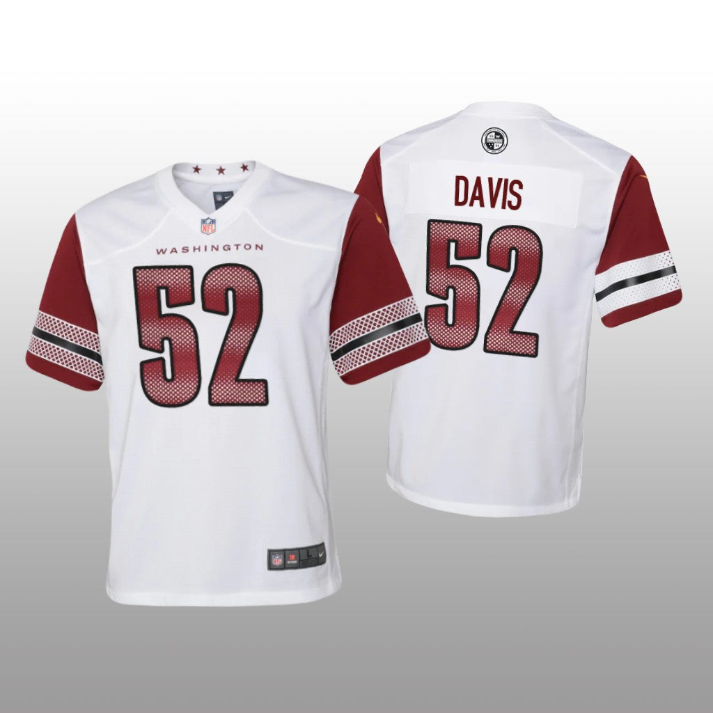 Washington Commanders Jamin Davis White Jersey Game Youth