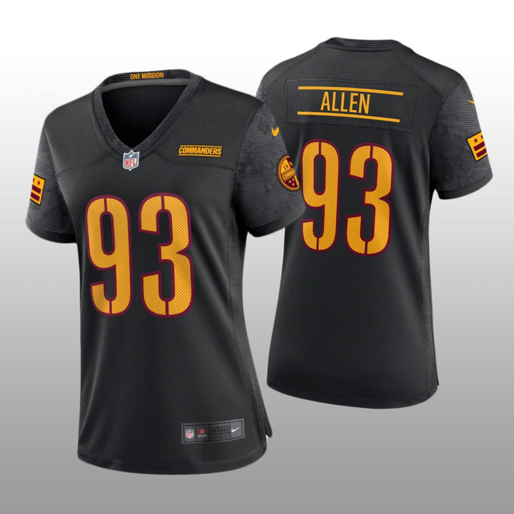 Washington Commanders Jonathan Allen Black Jersey Alternate Game Women's