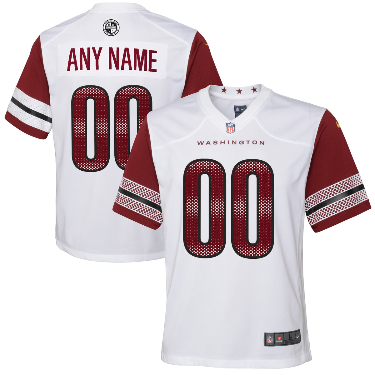 Washington Commanders Nike Youth Game Custom Player Jersey White