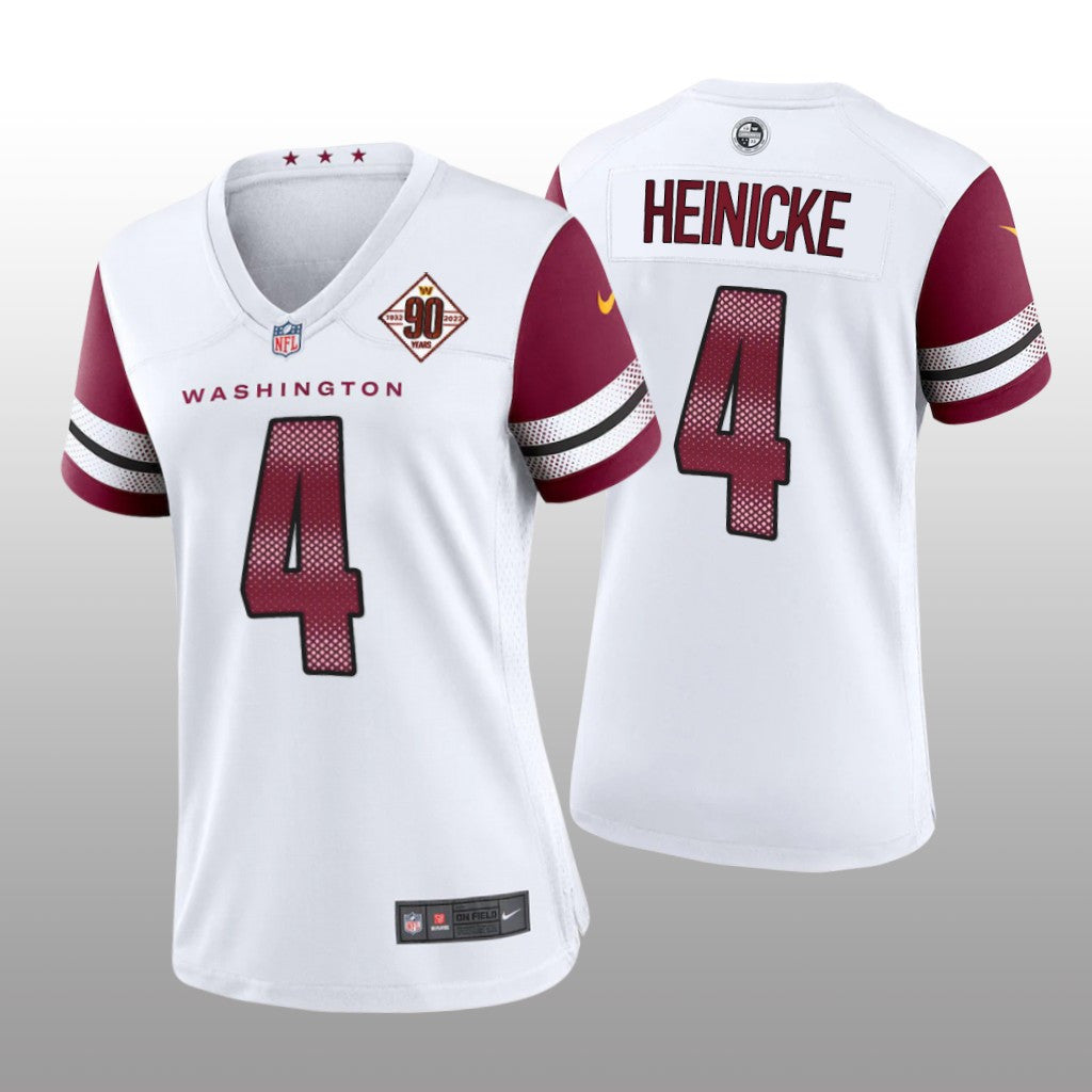 Washington Commanders Taylor Heinicke White Jersey 90th Anniversary Women's