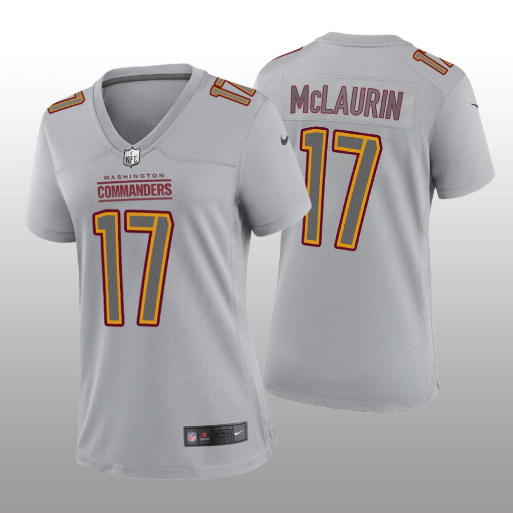 Washington Commanders Terry McLaurin Gray Jersey Atmosphere Fashion Game Women's