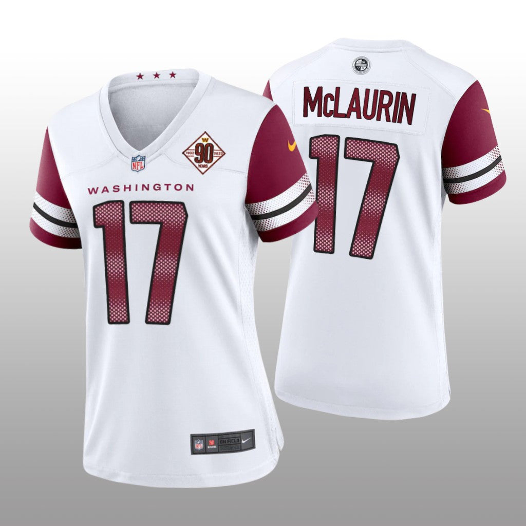 Washington Commanders Terry McLaurin White Jersey 90th Anniversary Women's