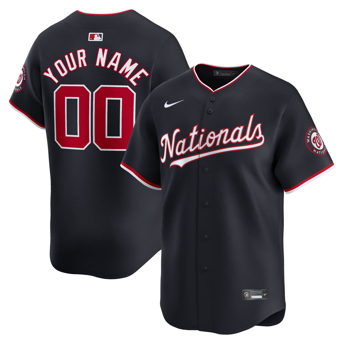 Washington Nationals Nike Alternate Limited Custom Jersey Navy