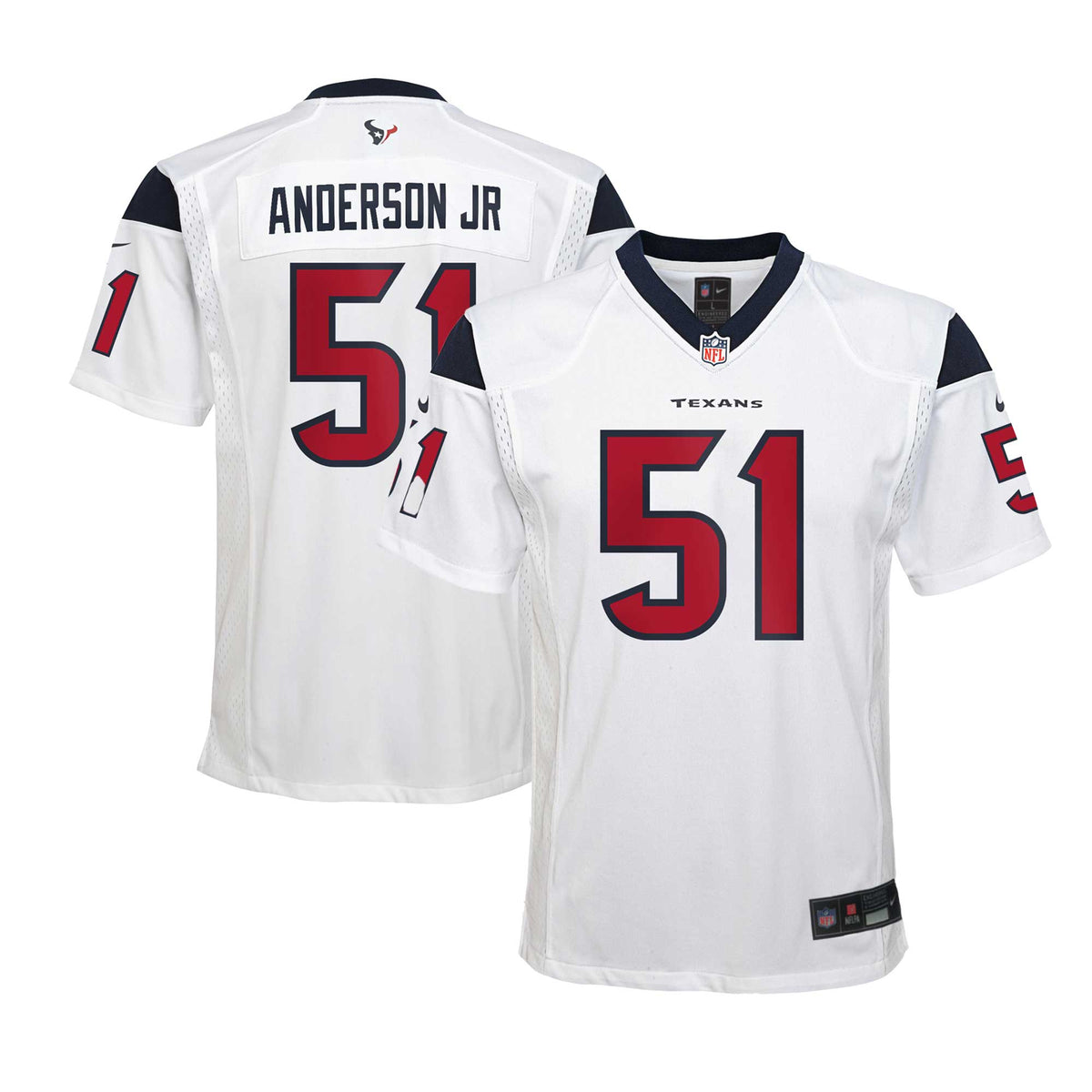 Will Anderson Jr. Houston Texans Nike Youth Game Jersey White