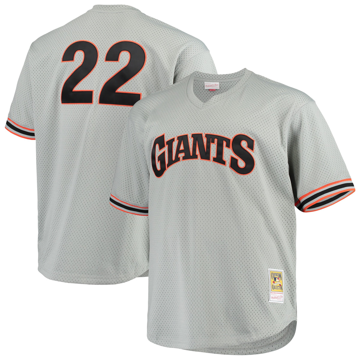 Will Clark San Francisco Giants Mitchell Ness Big Tall Cooperstown Collection Mesh Batting Practice Jersey Gray
