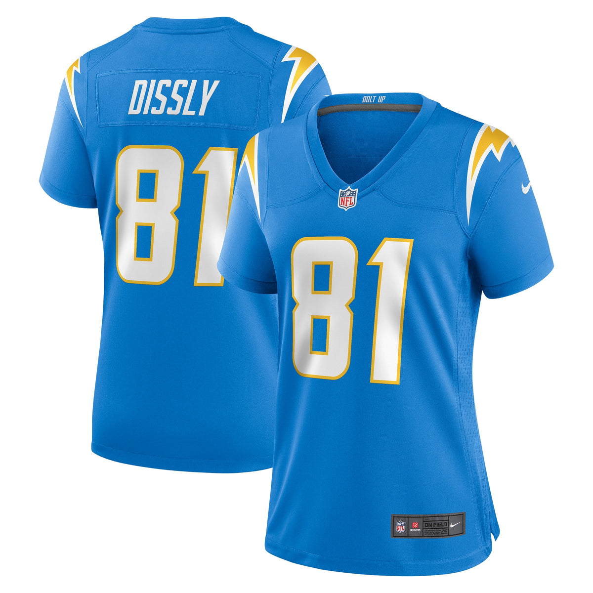 Will Dissly Los Angeles Chargers Nike Women's Game Jersey Powder Blue