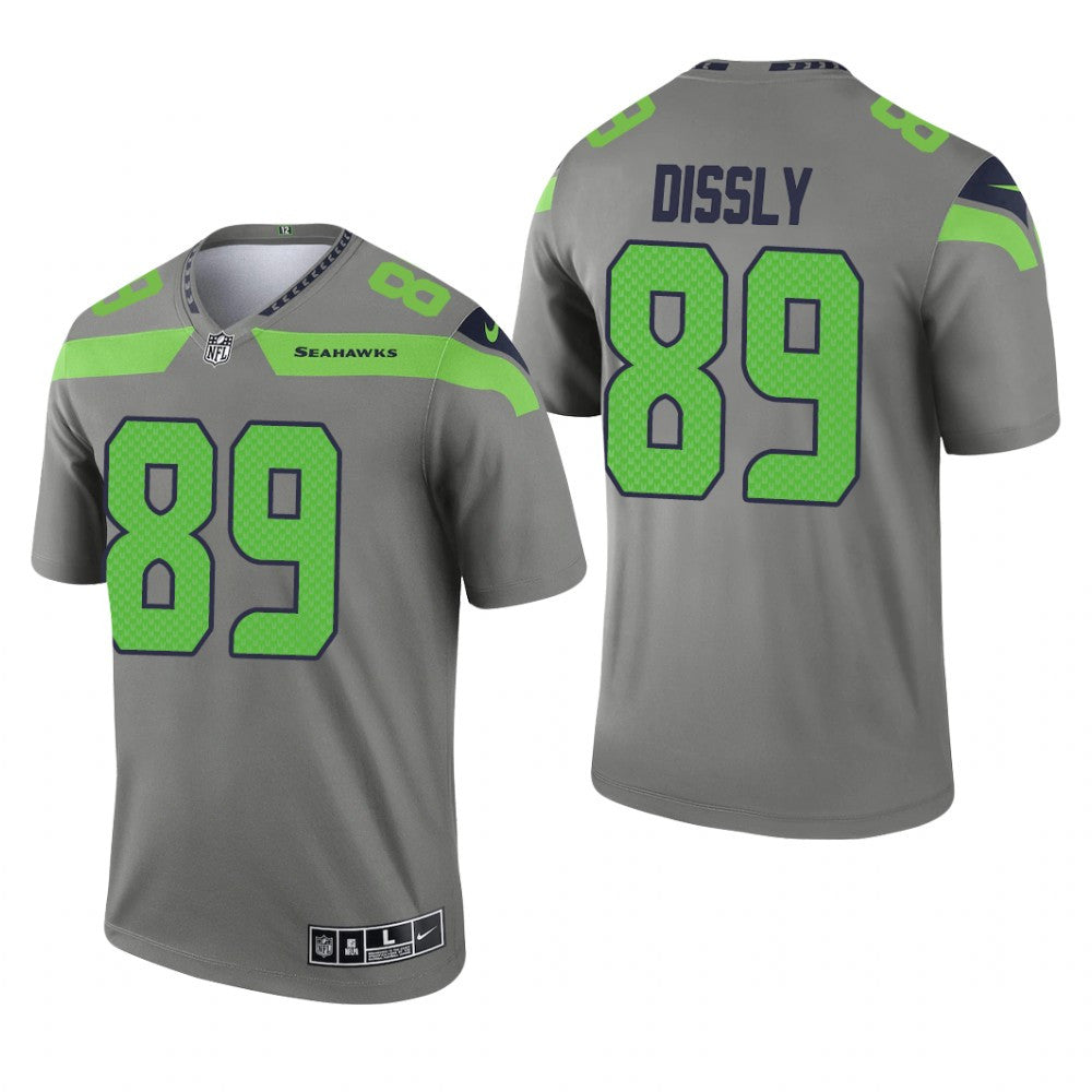 Will Dissly Seattle Seahawks Steel Jersey Inverted Legend Men's