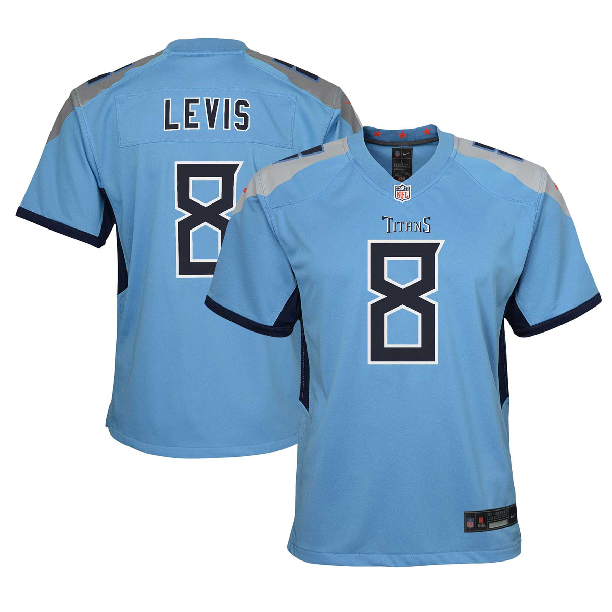 Will Levis Tennessee Titans Nike Youth Alternate Player Game Jersey Light Blue